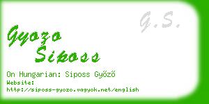 gyozo siposs business card