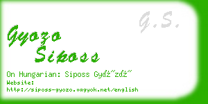 gyozo siposs business card